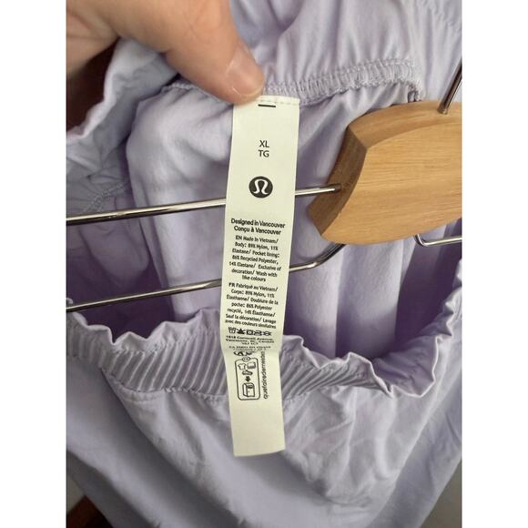 Lululemon Stretch Ruffle Waist Midi Skirt Lavender Frost | Size XL - Picture 7 of 7